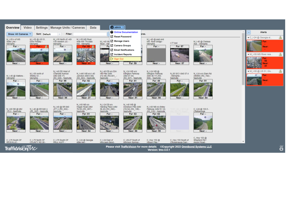 TrafficVision TMC Sign Off Option